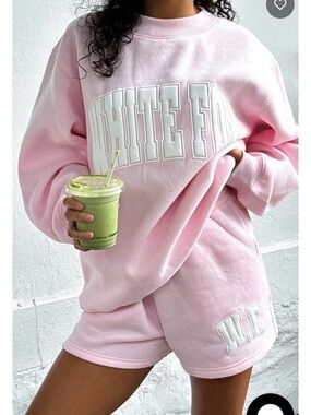 NWT White Fox - Decade Classics Varsity Lounge Shorts in Posy pink